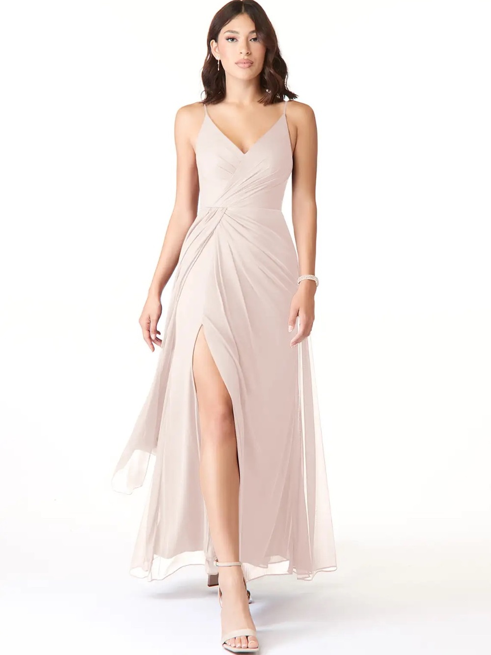 Azazie Evalin Dress in Vintage Rose Blush
